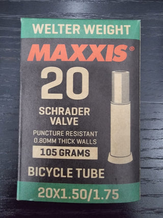 Maxxis Inner Tube 20" Schrader Valve (20x1.50/1.75) , 105g , 0.80MM Thick Walls