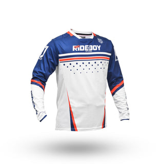 Ride & Joy Long Sleeves Jersey (Blue/Red) - Cubic Series